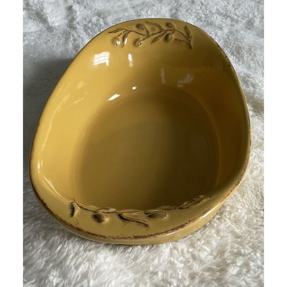 Cerutil Stoneware Oval Baking Casserole Dish Gold Color Made In Portugal 7x12” - Picture 2 of 7